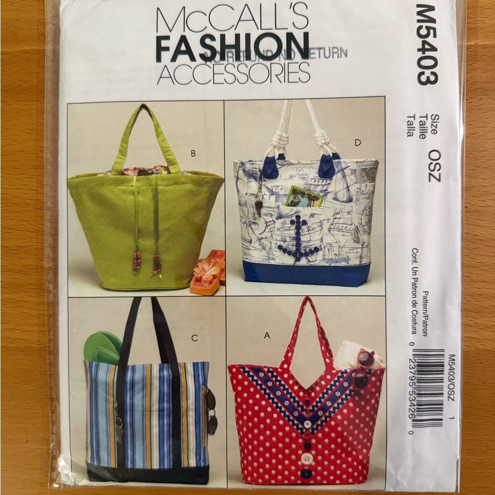 McCall's Fashion Accessories Pattern